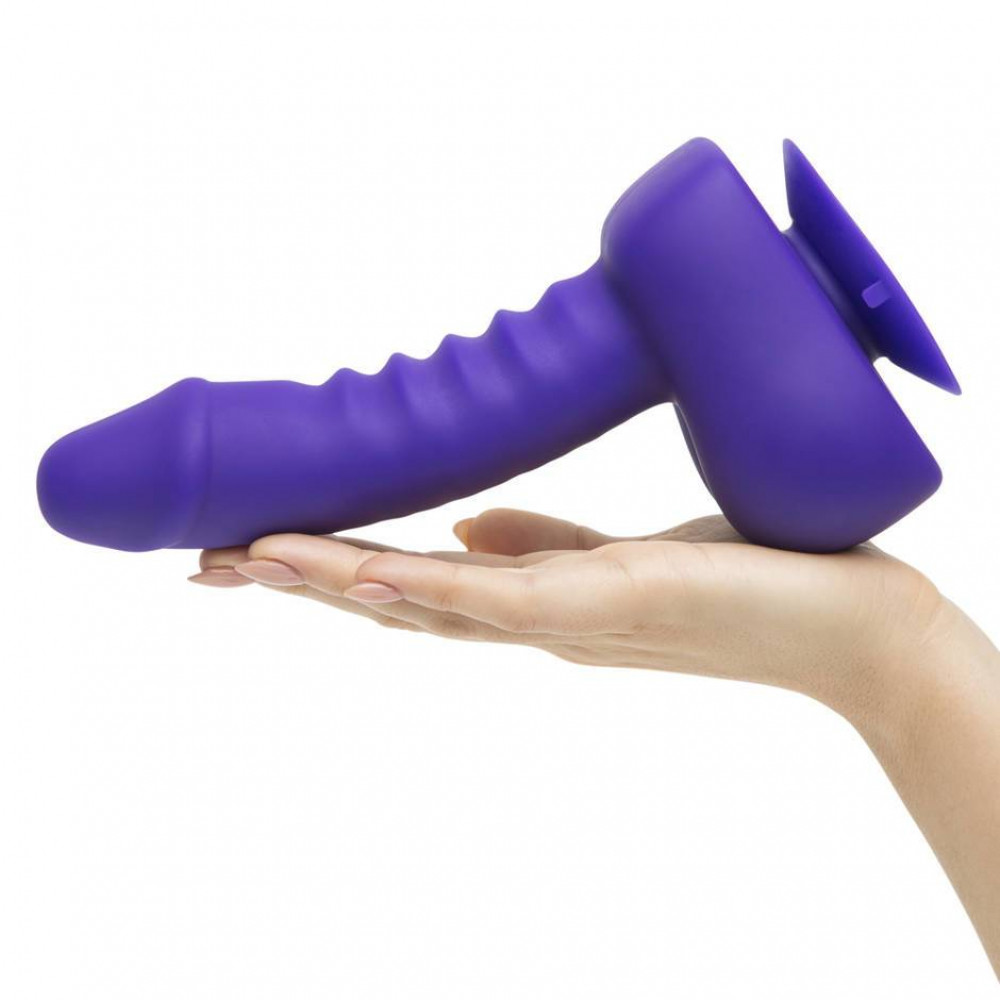 Классические страпоны - Первый с мире! Бионик страпон с вибрацией цвет: фиолетовый 15 см Uprize (Великобритания) 5