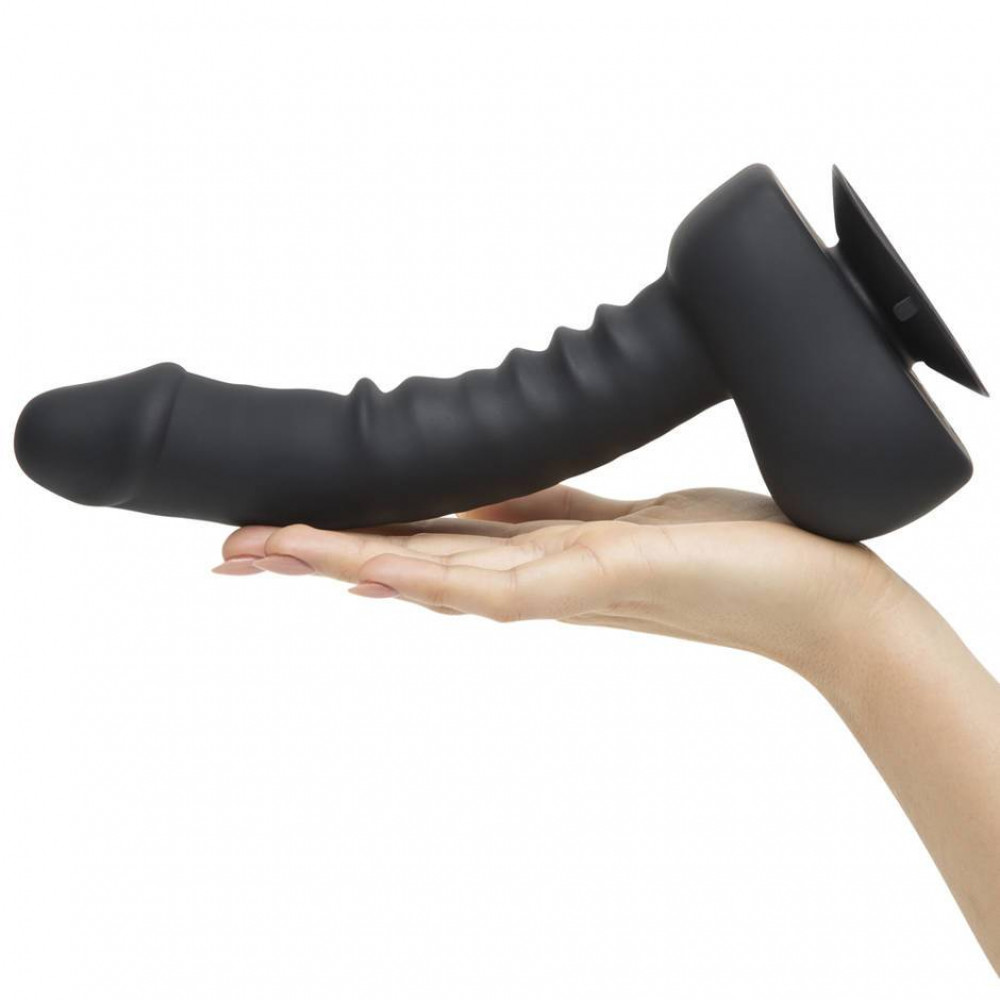 Классические страпоны - Первый с мире! Бионик страпон с вибрацией цвет: черный 20 см Uprize (Великобритания) 4
