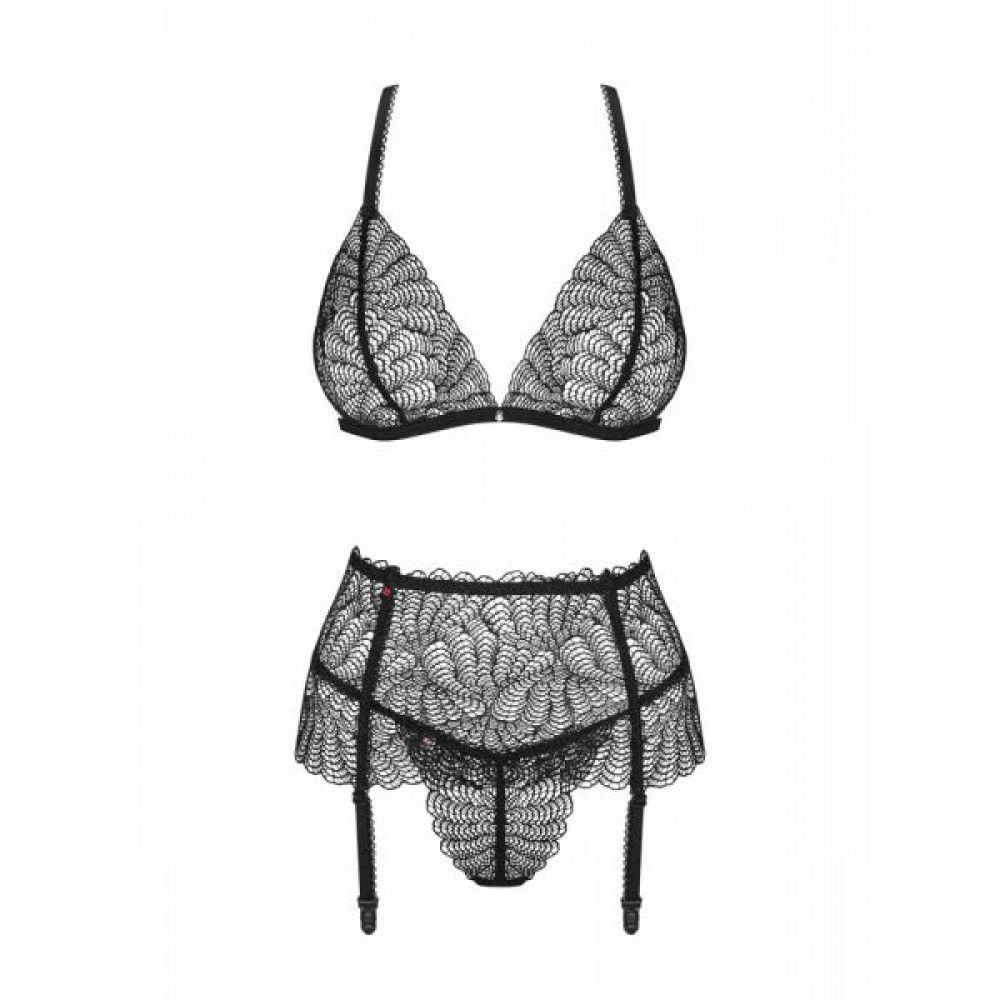 Разное - Комплект Obsessive Chiccanta 3 pcs set black L/XL 3