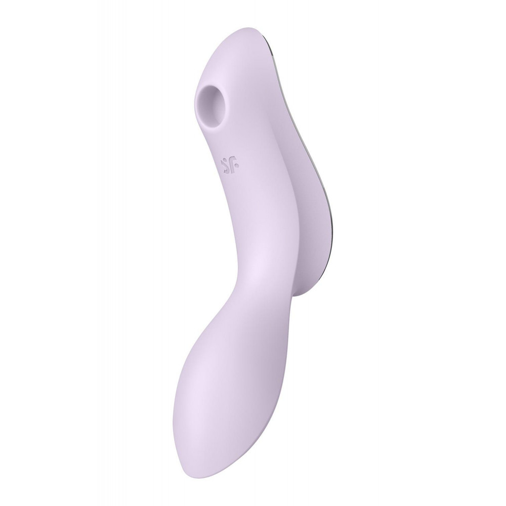 Вибратор - Подвійний вібратор із вакуумною стимуляцією Satisfyer Curvy Trinity 2 violet