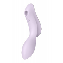 Подвійний вібратор із вакуумною стимуляцією Satisfyer Curvy Trinity 2 violet