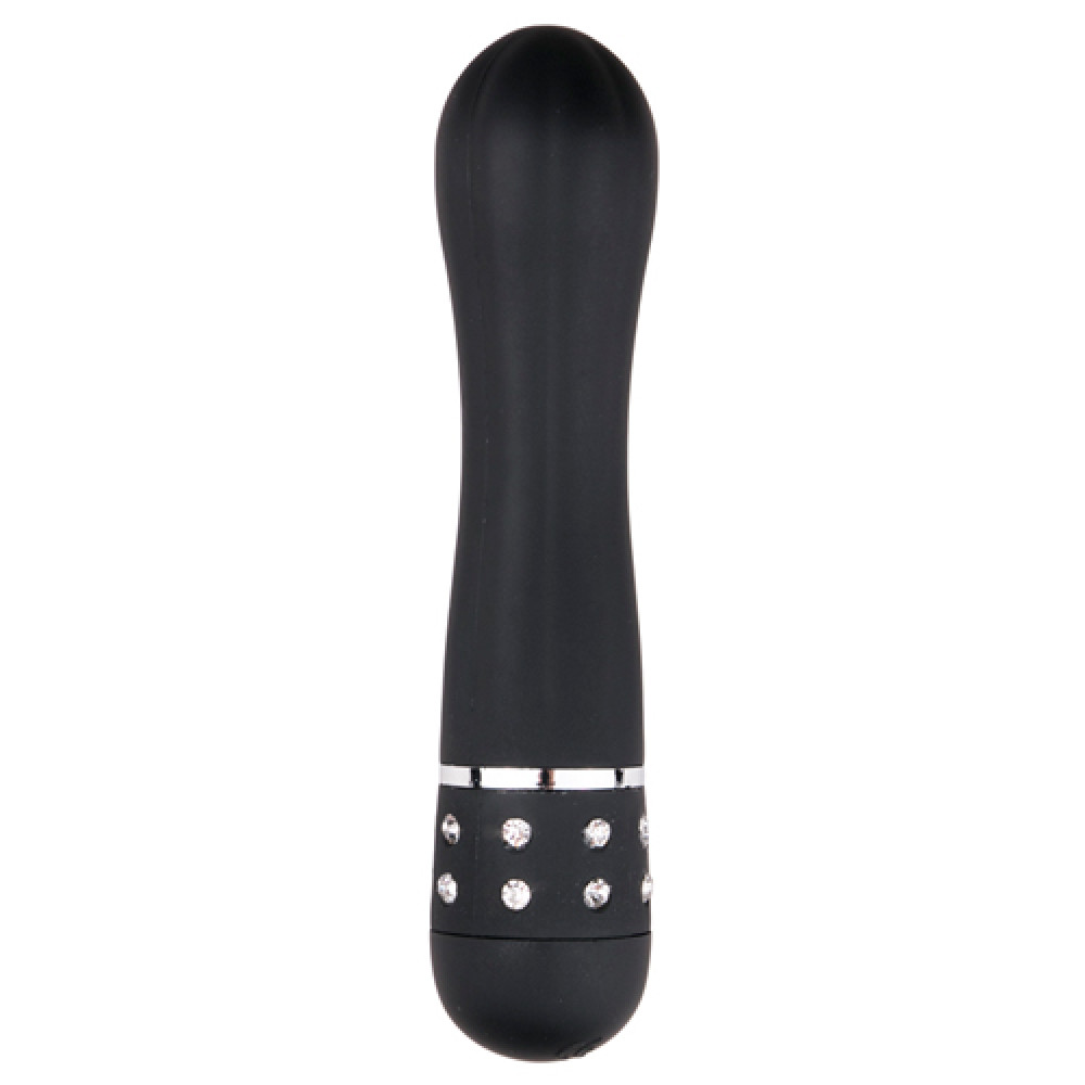 Секс игрушки - Вибратор Love Diamond Vibrator черный, украшенный стразами, 11.4 см.