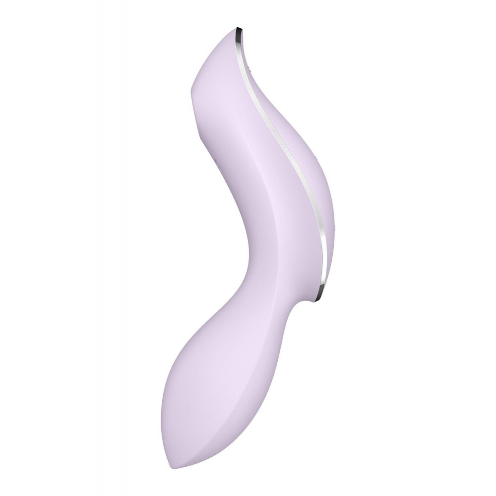 Вибратор - Подвійний вібратор із вакуумною стимуляцією Satisfyer Curvy Trinity 2 violet 2