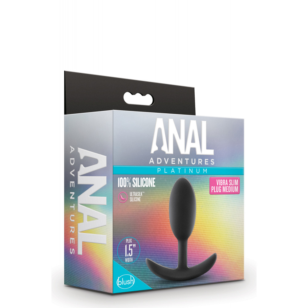 Анальные игрушки без вибрации - Анальная пробка Blush ANAL ADVENTURES VIBRA SLIM PLUG MEDIUM 1