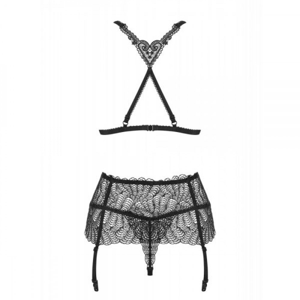 Разное - Комплект Obsessive Chiccanta 3 pcs set black L/XL 2