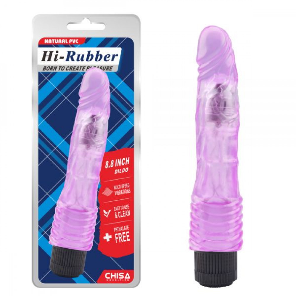 Вибраторы реалистичные - Вибромассажер Chisa Jelly Hi-Rubber, Purple