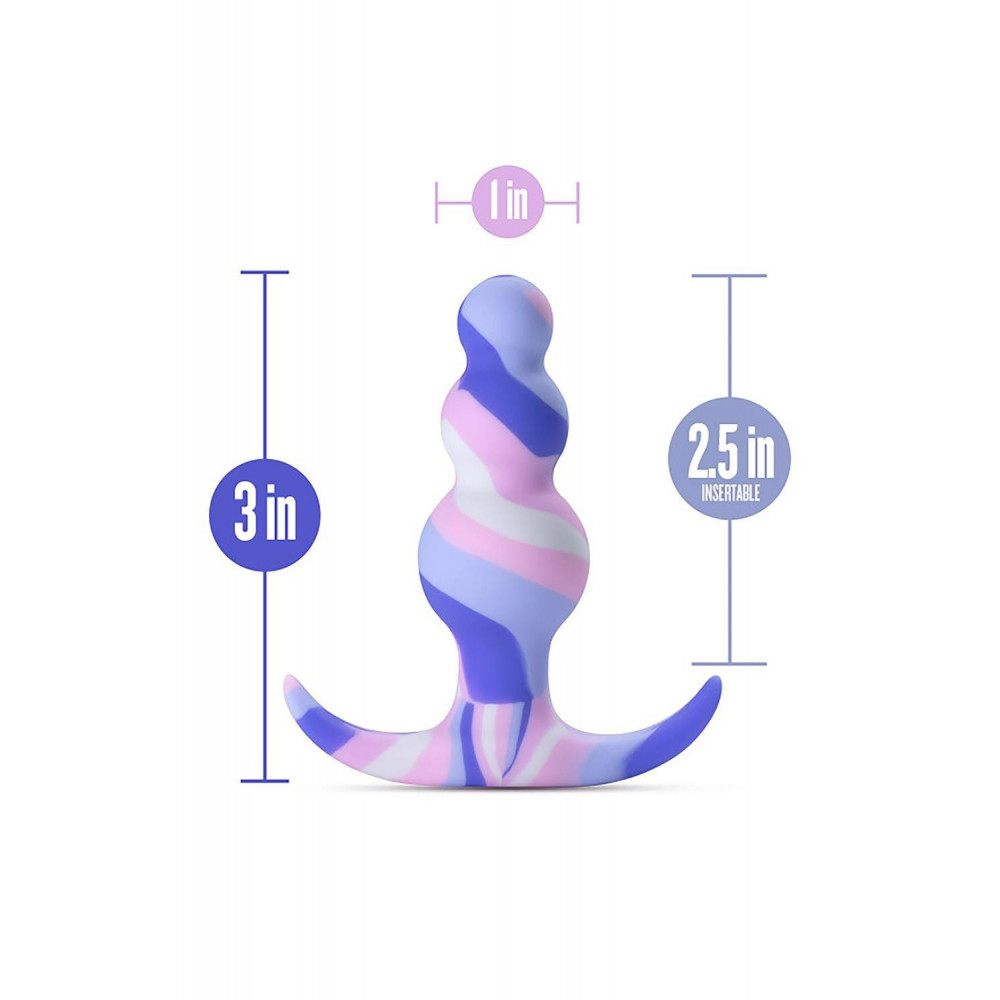 Анальные игрушки без вибрации - Анальная пробка, голубая, AVANT TWILIGHT BLUE 2