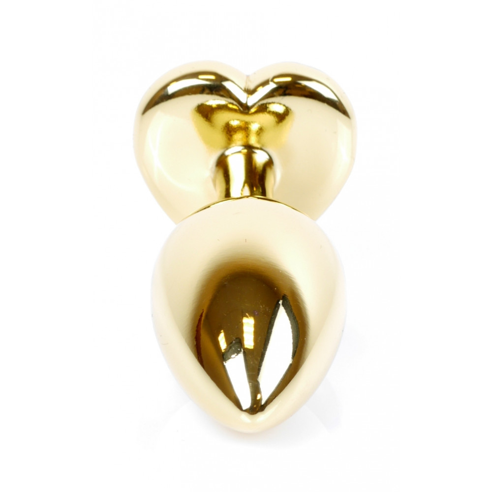 Анальные игрушки - Анальная пробка Boss Series - Jewellery Gold Heart PLUG Light Blue S, BS6400040 3