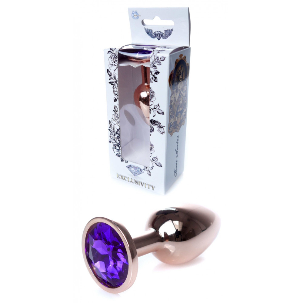 Анальные игрушки - Анальная пробка Boss Series - Jewellery Red Gold PLUG Purple S, BS6400110