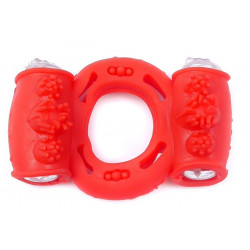 Эрекционное вибро кольцо BOSS Vibrating Cock Ring Double Red, BS6700036