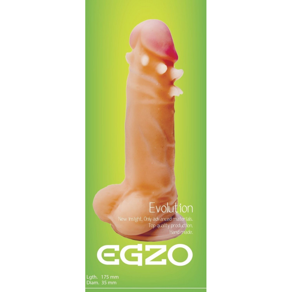 Фаллоимитаторы на присоске, двойные - Фаллоимитатор с усиками EGZO Unusual Lover 1