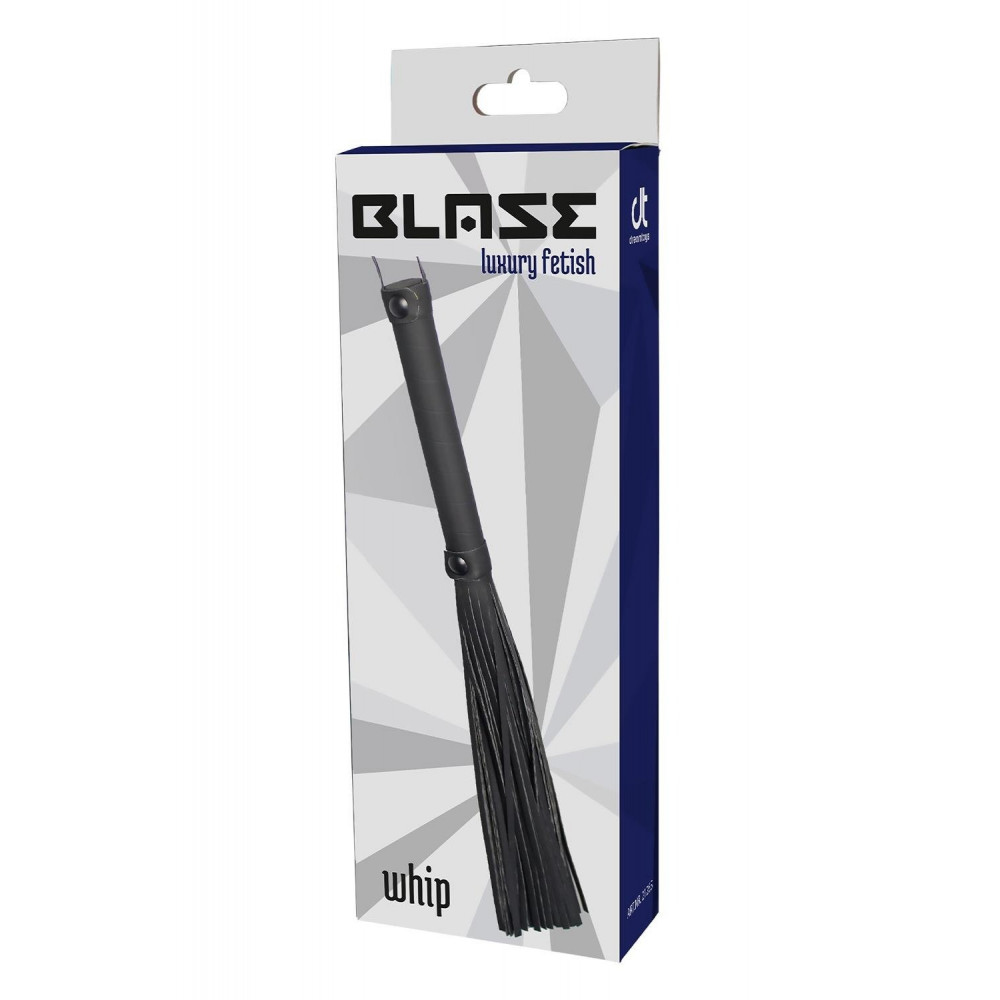  - Флоггер с петлей Dream toys BLAZE Luxury Fetish черный
