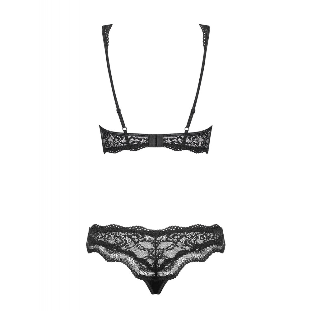 Разное - Комплект кружевной Obsessive Luvae черный, S/M 5