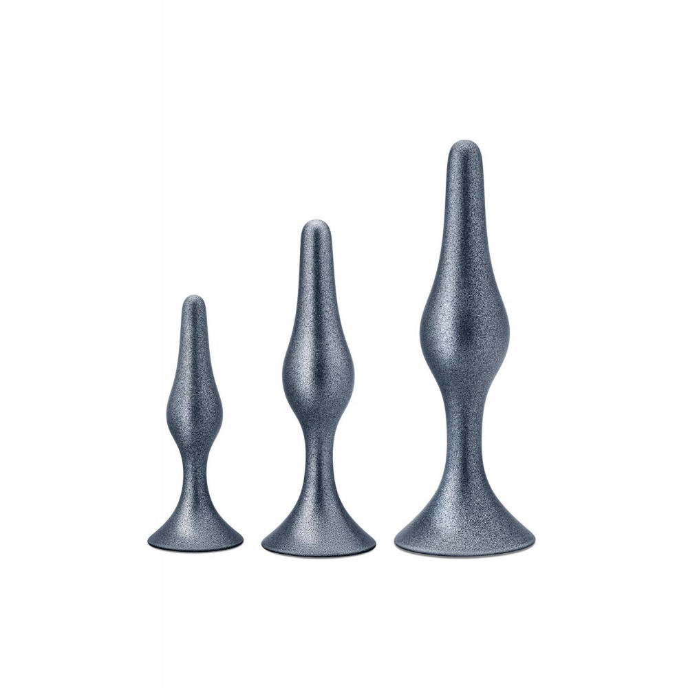 Разное - Набор анальных пробок серебряный ,ANAL ADVENTURES MATRIX GENESIS PLUG KIT 1