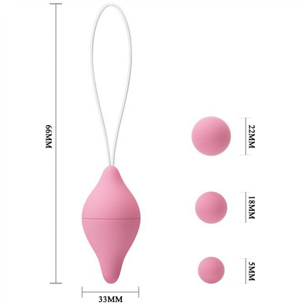 Вагинальные шарики - Набор вагинальных тренажеров Кегеля «Sexual Exercise» BI-014496 5