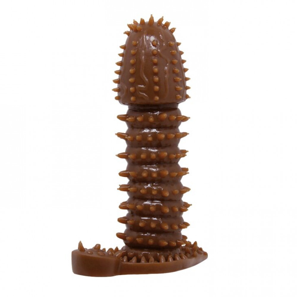 Різне - Насадка-презерватив BI-016005-0902S ( коричнева ) 2