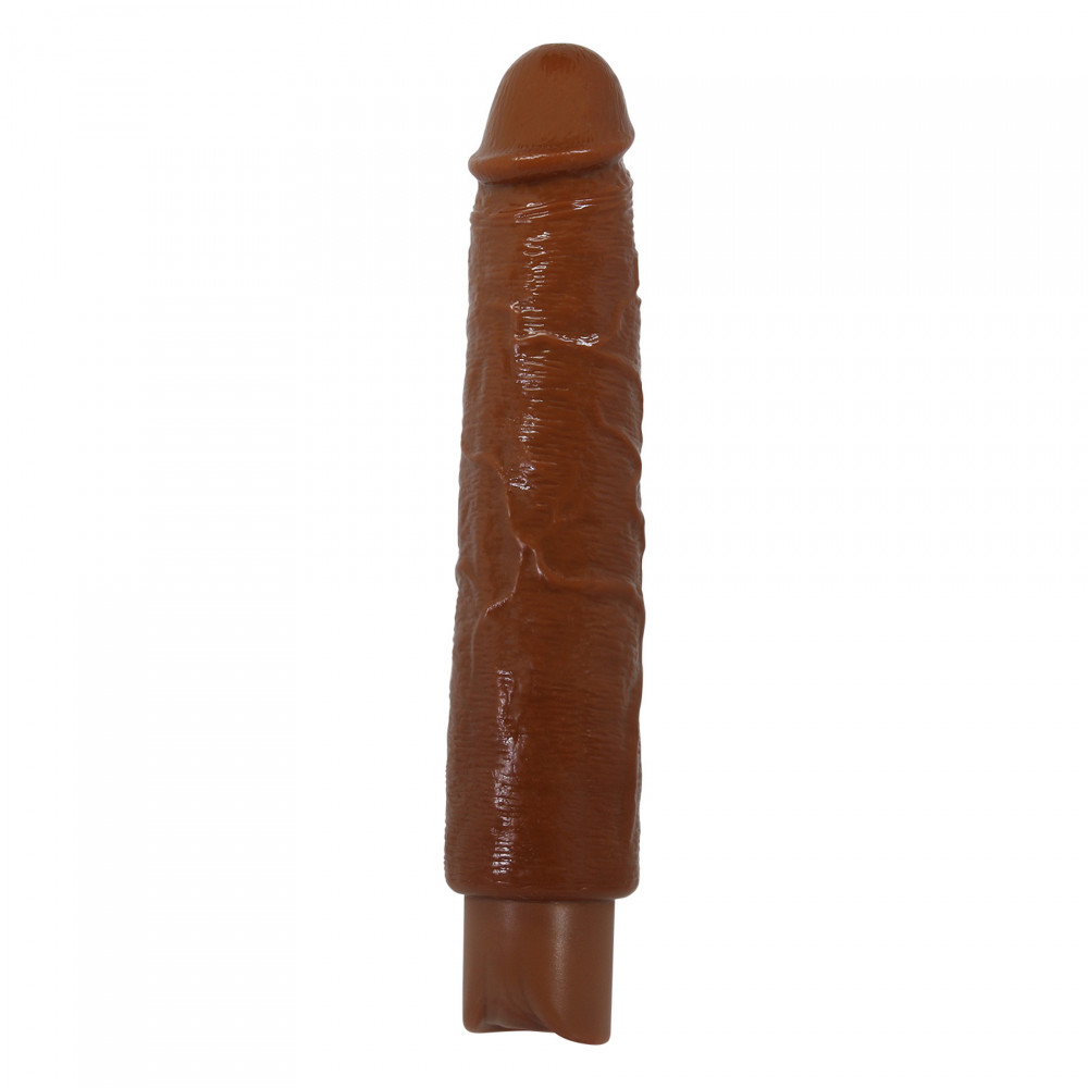 - Перезаряжаемый вибратор реалистик Pretty Love - Soren Realistic Vibrating Dildo Brown, BW-500083-1 1