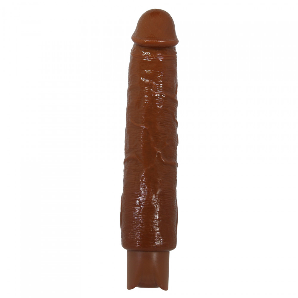 - Перезаряжаемый вибратор реалистик Pretty Love - Soren Realistic Vibrating Dildo Brown, BW-500083-1 2