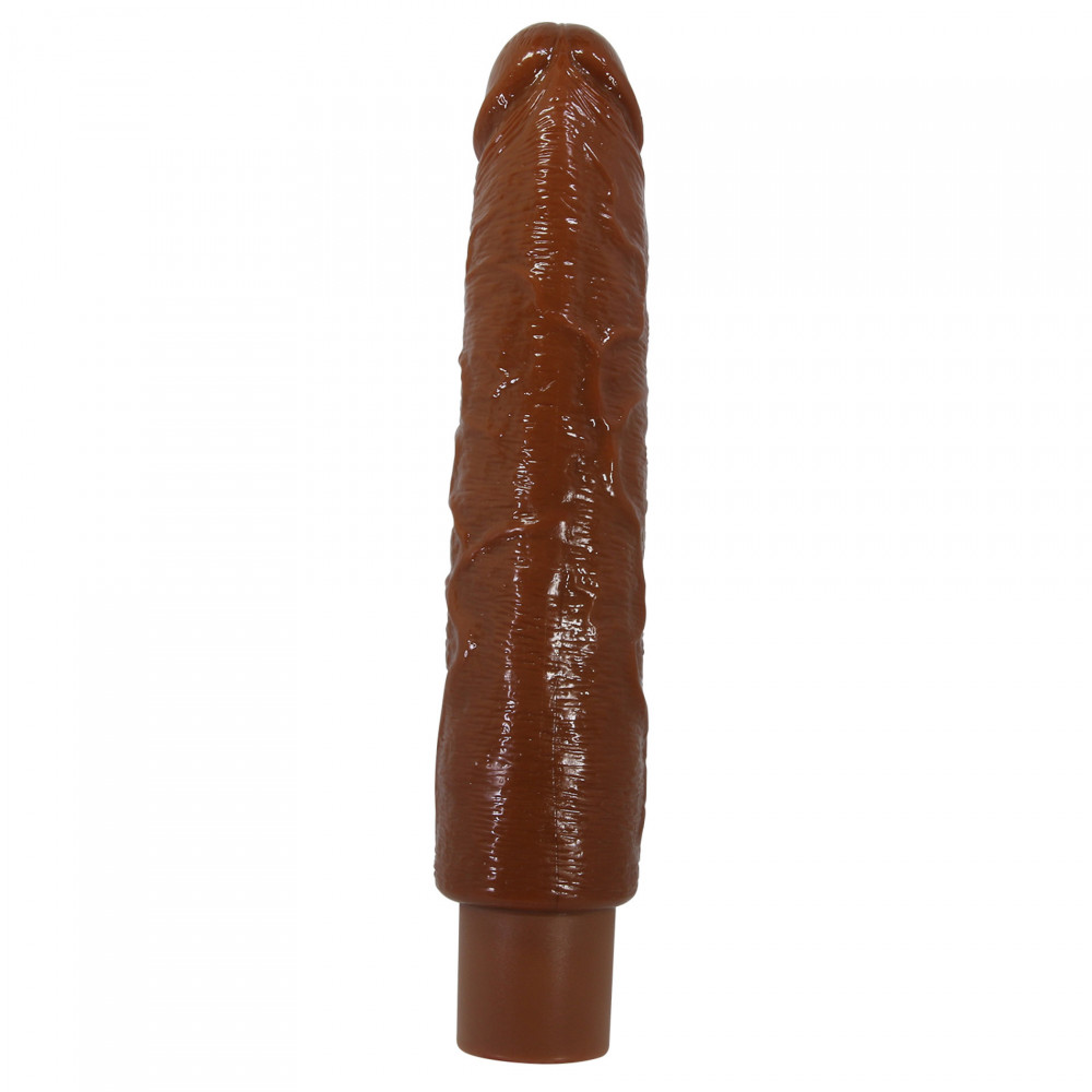 - Перезаряжаемый вибратор реалистик Pretty Love - Soren Realistic Vibrating Dildo Brown, BW-500083-1 4