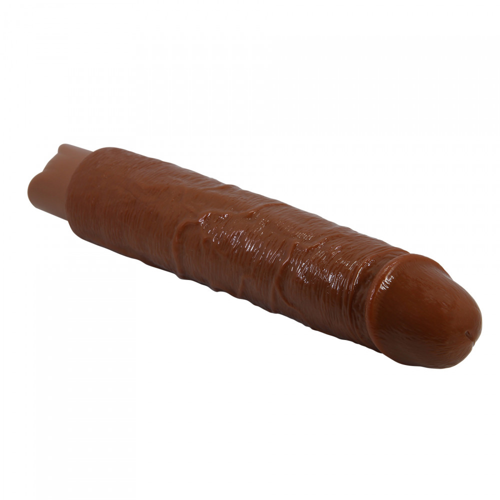- Перезаряжаемый вибратор реалистик Pretty Love - Soren Realistic Vibrating Dildo Brown, BW-500083-1 5