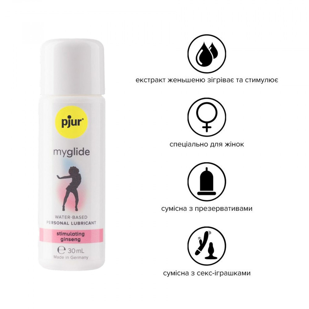 Средства для возбуждения - Возбуждающая смазка на водной основе pjur myglide 30 мл, с женьшенем, тепло+покалывание 7