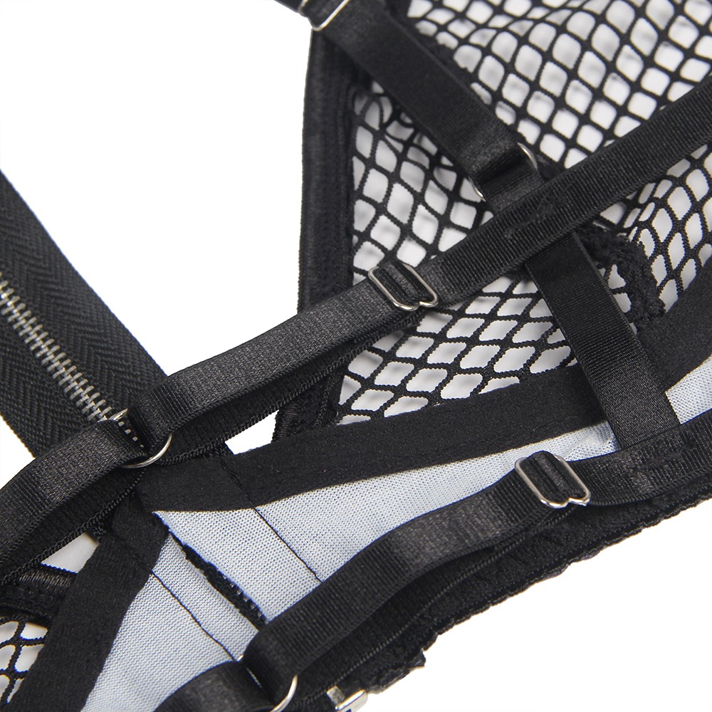 Різне - Сукня-костюм Star Night із застібками-блискавками та пажами для панчох, чорний, XL (без коробки) 5