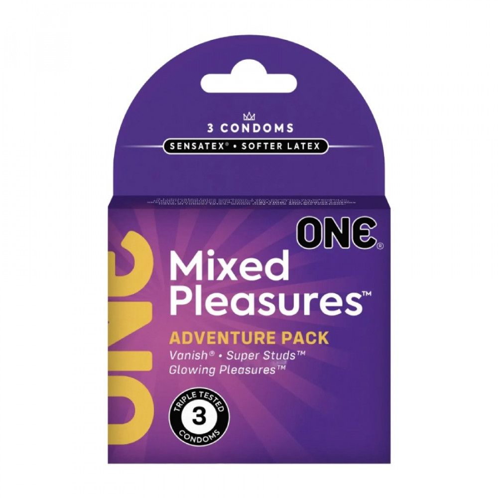 Презервативи - Презервативи ONE Mixed Pleasure, 3 шт