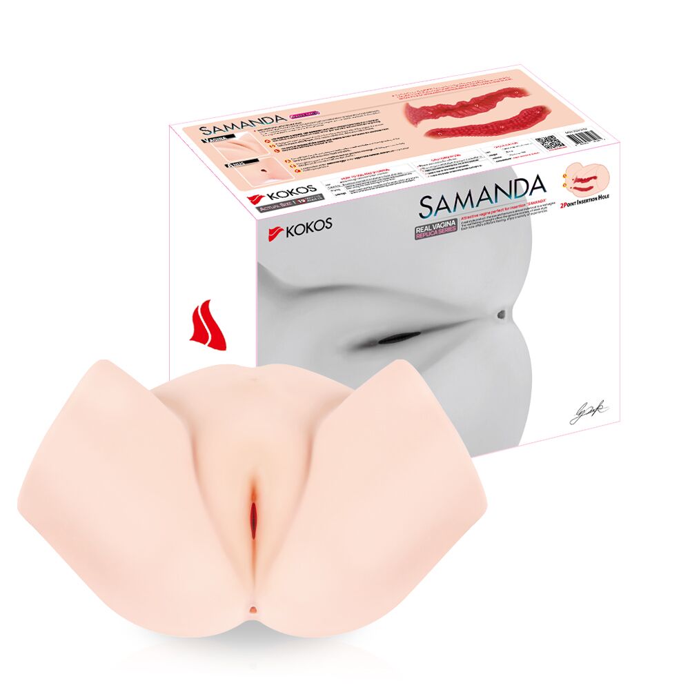Мастурбаторы без вибрации - Мастурбатор-полуторс Kokos Samanda, два входа: вагина и попка 6