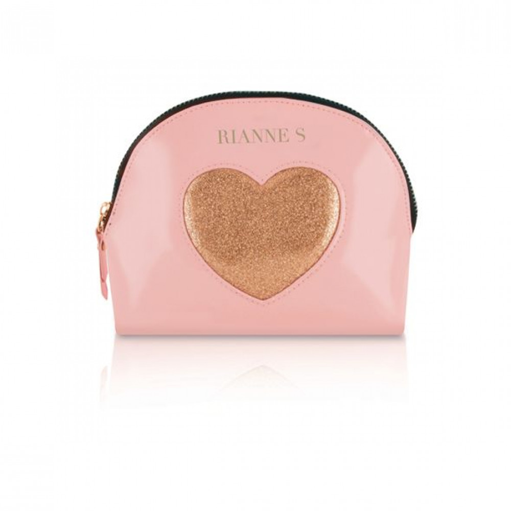 Подарочные наборы - Романтический набор Rianne S: Kit d'Amour: вибропуля, перышко, маска, чехол-косметичка Pink/Gold 4