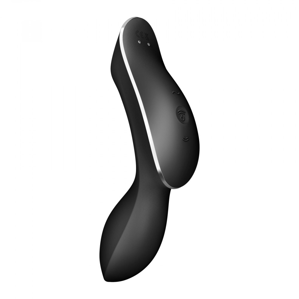 Вакуумный вибратор - Вакуумный стимулятор с вибрацией Satisfyer Curvy Trinity 2 Black 5
