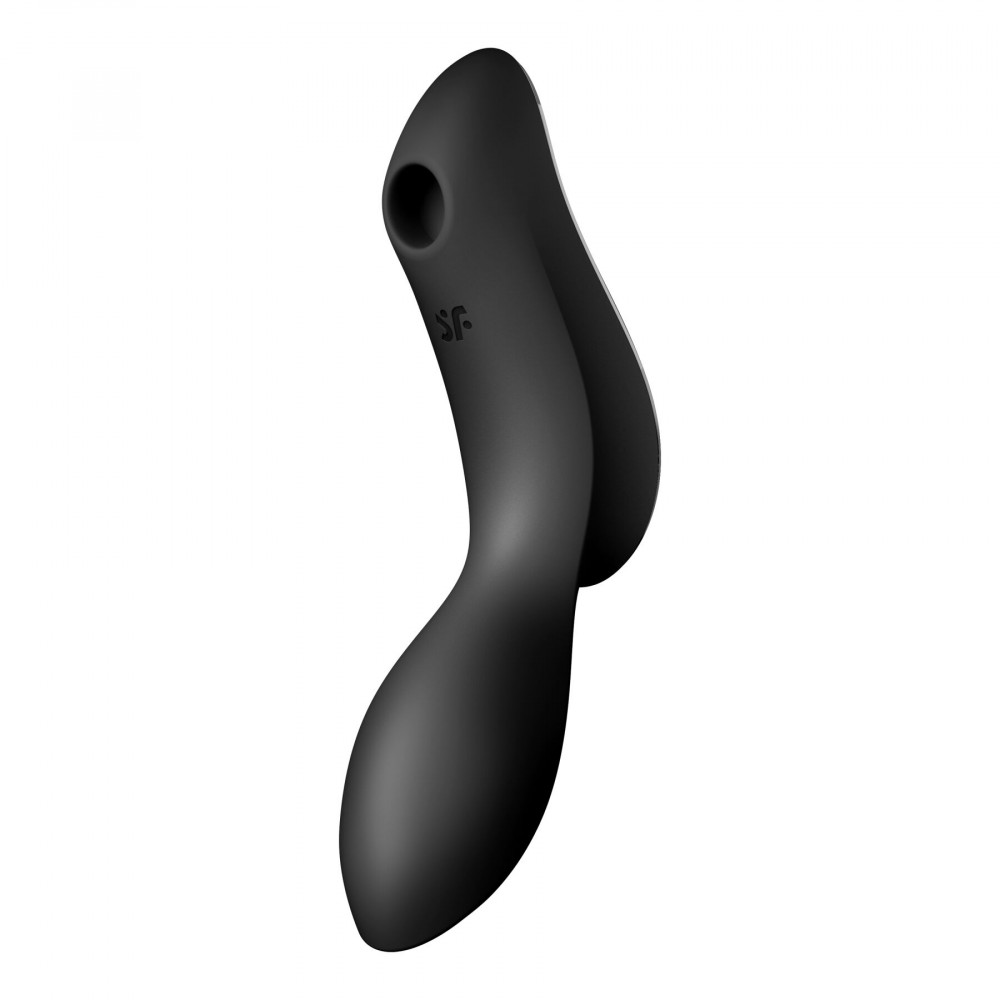 Вакуумный вибратор - Вакуумный стимулятор с вибрацией Satisfyer Curvy Trinity 2 Black 1