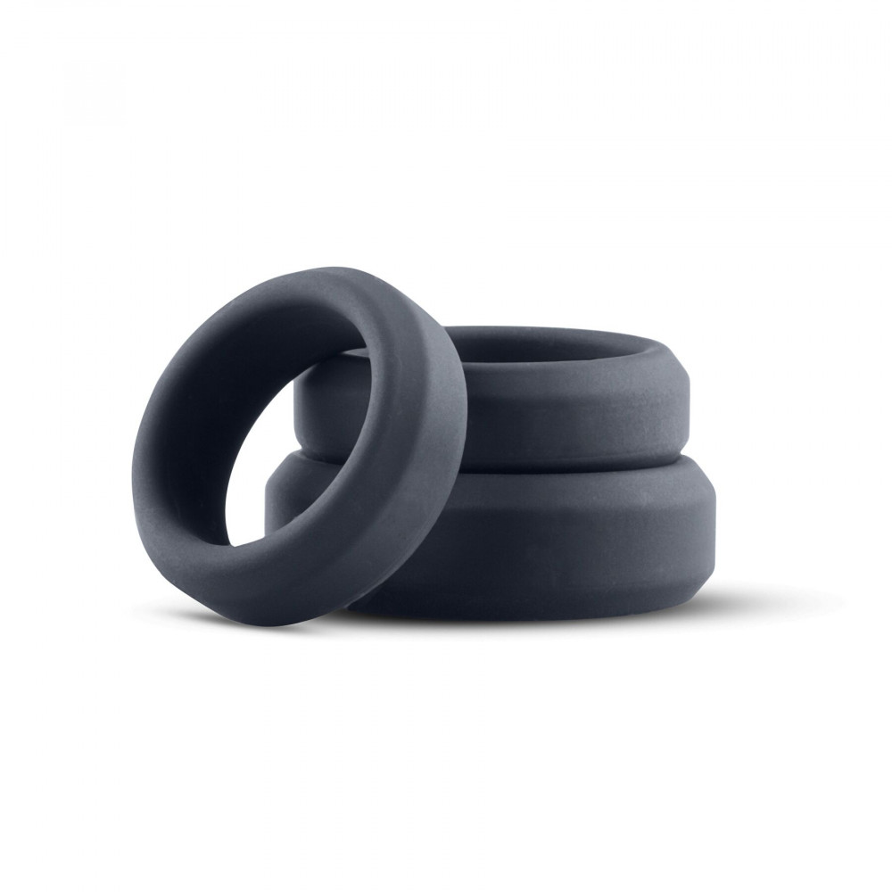 Эрекционное кольцо - Набор эрекционных колец Boners 3 Ring kit (flat rings)