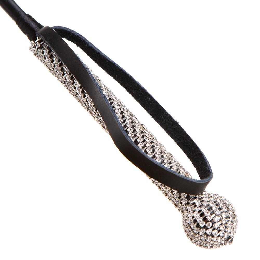 Плетки, стеки, флогери, тиклери - Стек DS Fetish Crop bling glass diamond 3