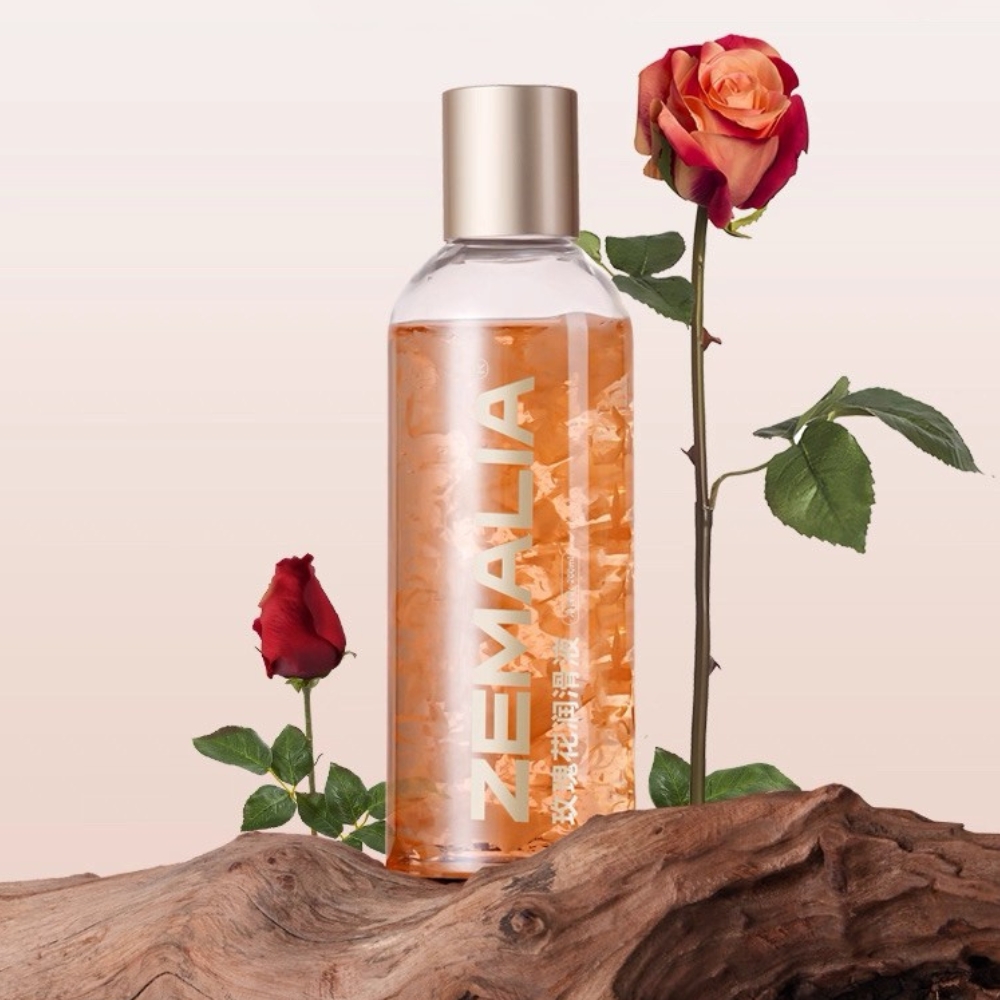  - Суперзволожуючий лубрикант Zemalia з натуральними компонентами та додаванням пелюсток троянд, 200 мл 1