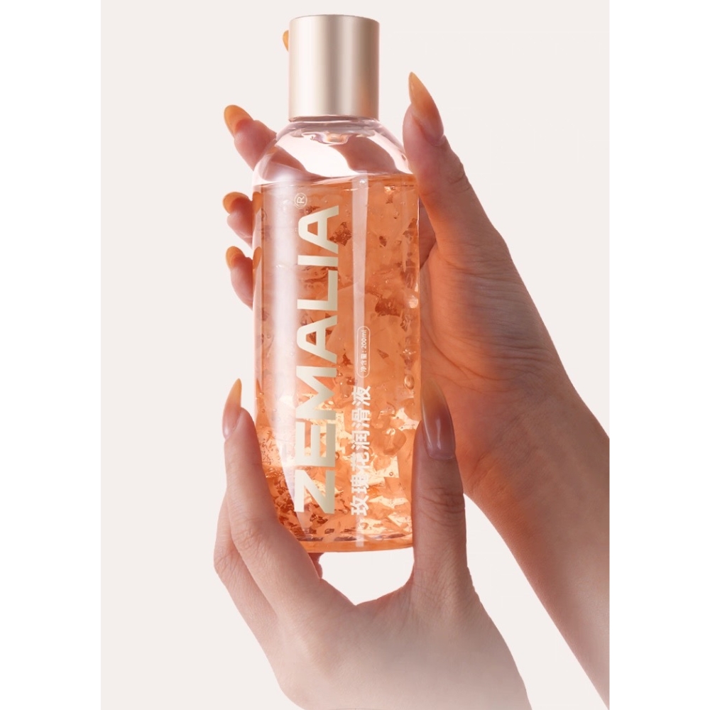  - Суперзволожуючий лубрикант Zemalia з натуральними компонентами та додаванням пелюсток троянд, 200 мл 3