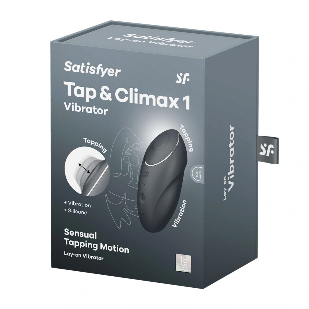 Клиторальный вибратор - Вибратор Satisfyer Tap & Climax 1 Grey 7