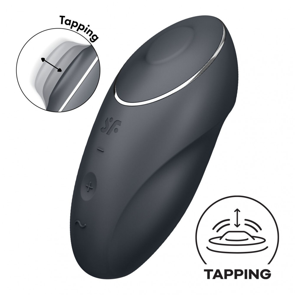 Клиторальный вибратор - Вибратор Satisfyer Tap & Climax 1 Grey