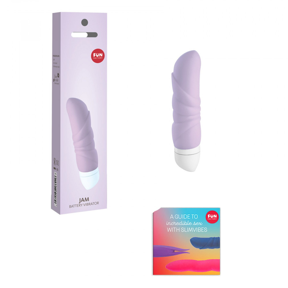 Вібропулі та міні-вібратори - Мінівібратор Fun Factory JAM, бузковий, підходить для клітора, рельєфний 2