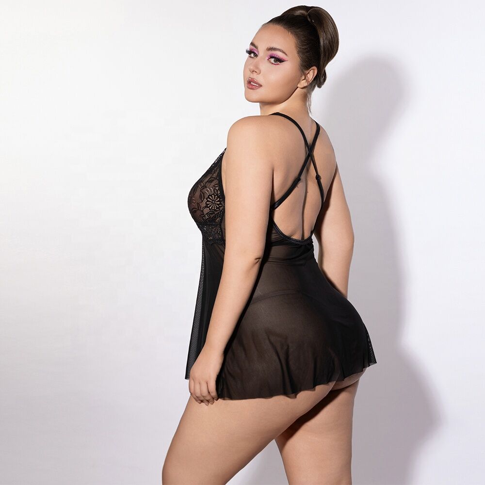 Разное - Платье JSY P61151 Black Plus Size 2