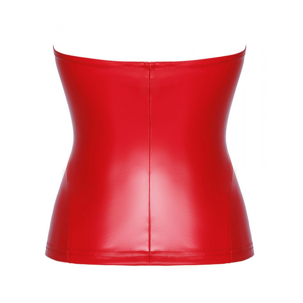 Різне - Корсет Noir Handmade F355 Red powerwetlook corset - S 4