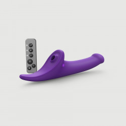 Вибронасадка для страпона с вакуумной стимуляцией Strap-On-Me Multi Orgasm Dildo L Purple