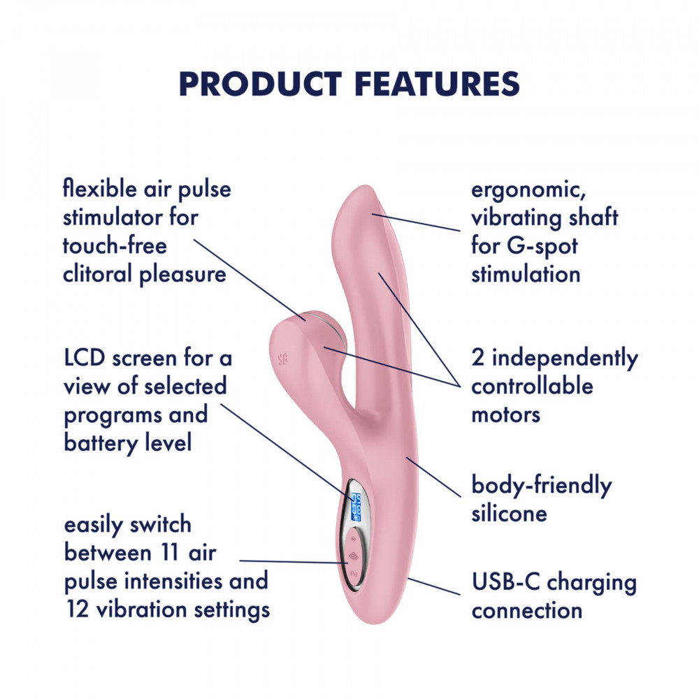 Вибратор-кролик - Вакуумный вибратор-кролик Satisfyer Pro+ G-Spot Generation 2 Pink 5