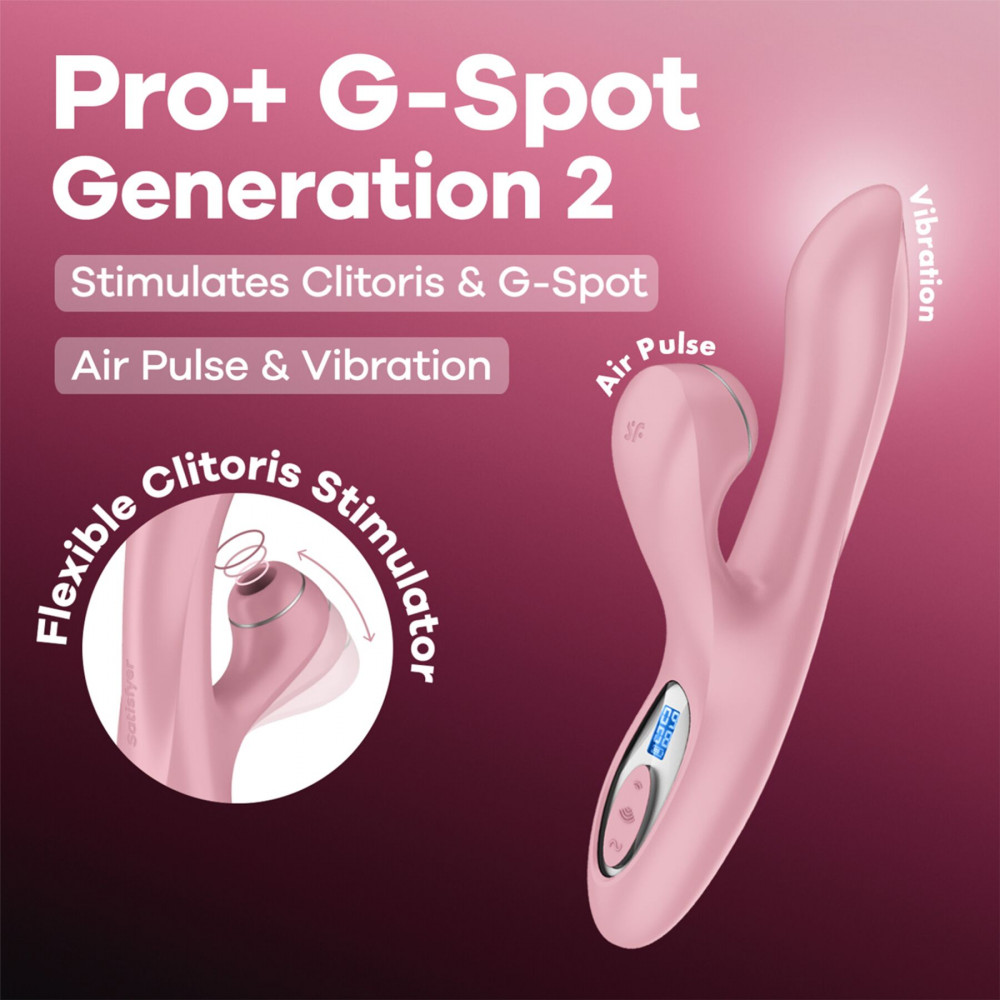 Вибратор-кролик - Вакуумный вибратор-кролик Satisfyer Pro+ G-Spot Generation 2 Pink 7