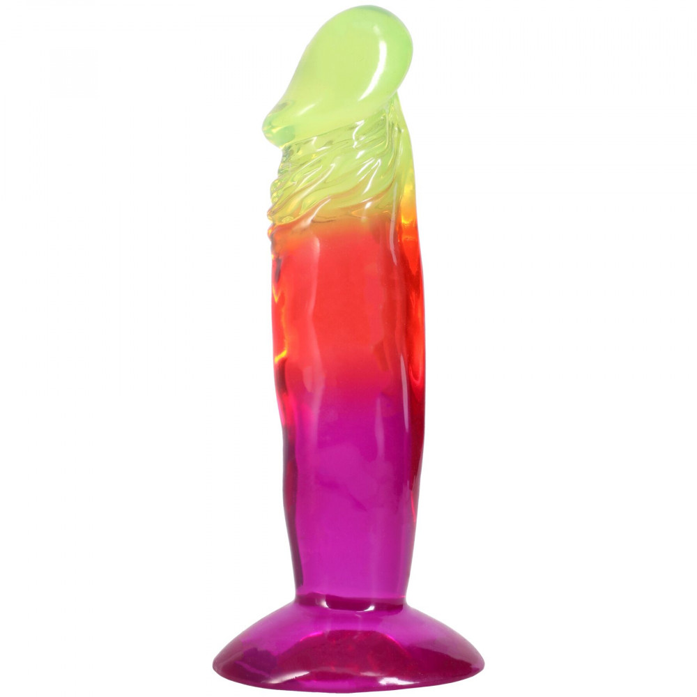 Фалоімітатор - Дилдо Doc Johnson Crystal Jellies - 6.5 Inch Classic Dong - Rainbow