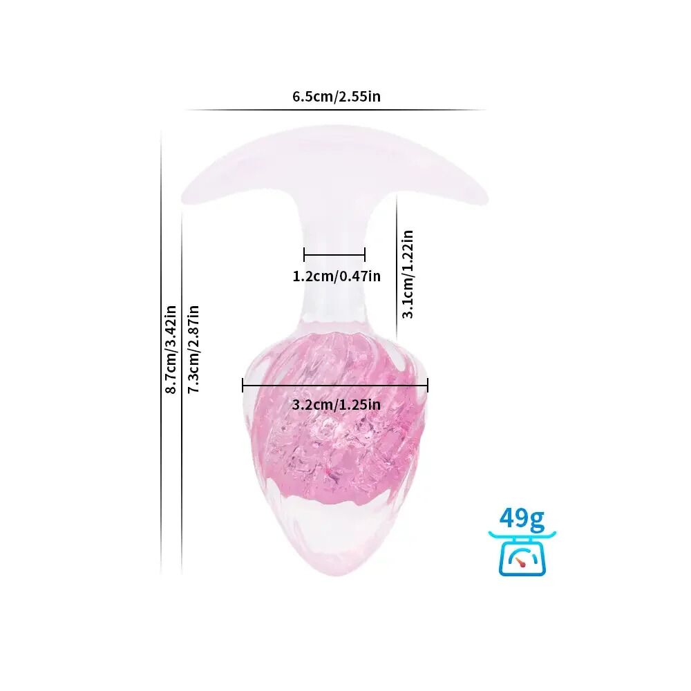 Анальные игрушки без вибрации - Анальная пробка Liebe Seele Icecream-shaped Crystal Anal Plug - Pink Small 1