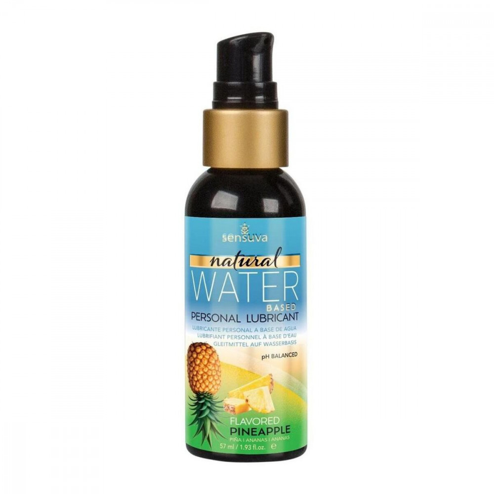 Оральні змазки - Змазка на водній основі Sensuva Natural Water-Based Pineapple (57мл) без гліцерину та парабенів