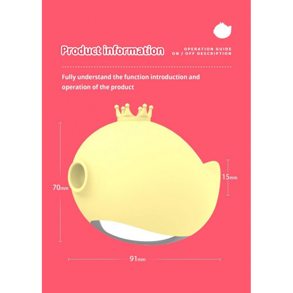 Різне - Вакуумний стимулятор клітора з вібрацією Rachel, жовтий 7