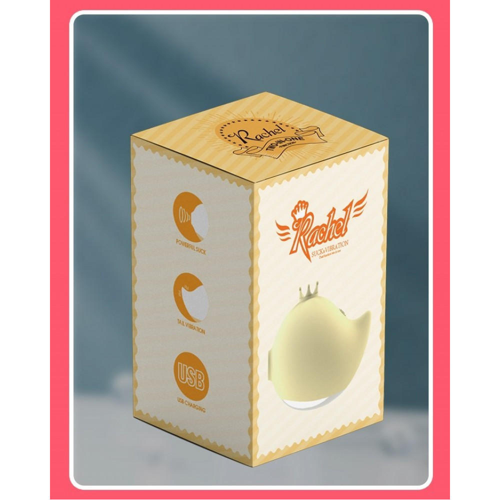 Різне - Вакуумний стимулятор клітора з вібрацією Rachel, жовтий 5