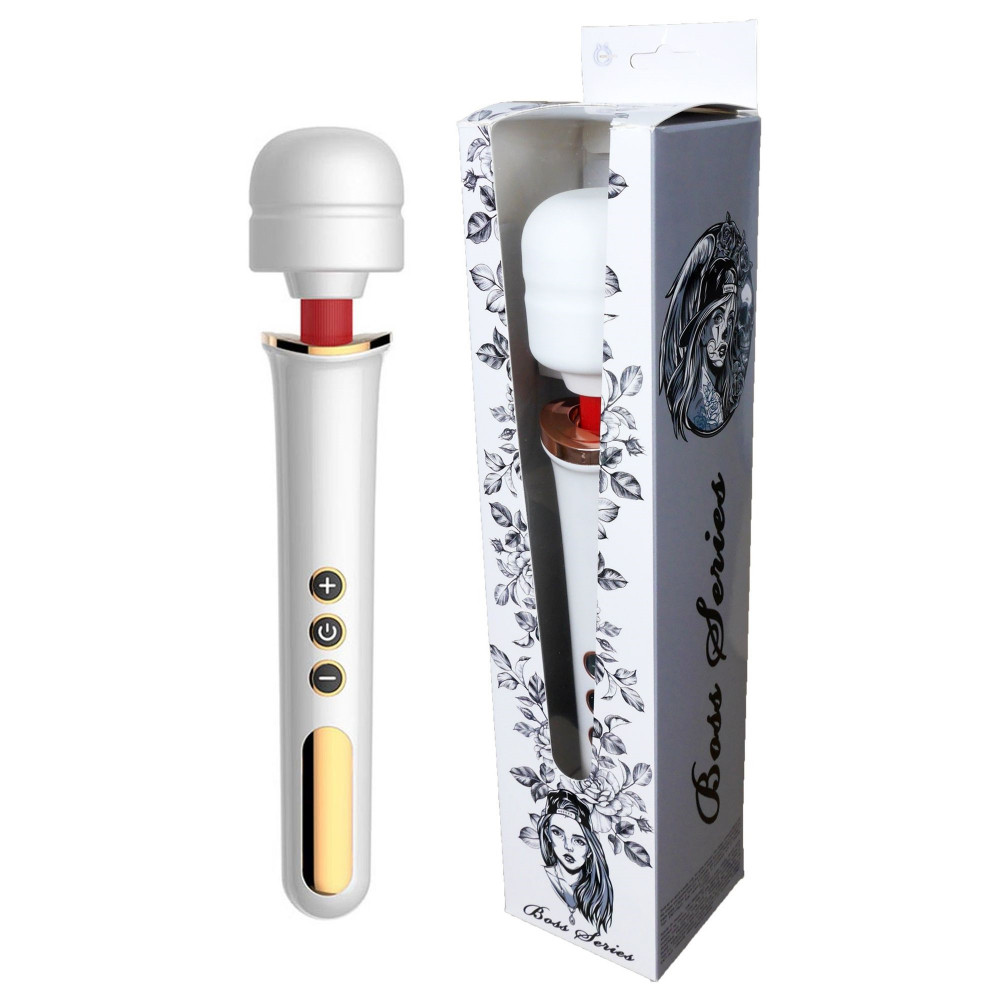 Вибратор - Вибромассажер Boss Series - Massager Super Powerful USB White 10 Function, BS2200011