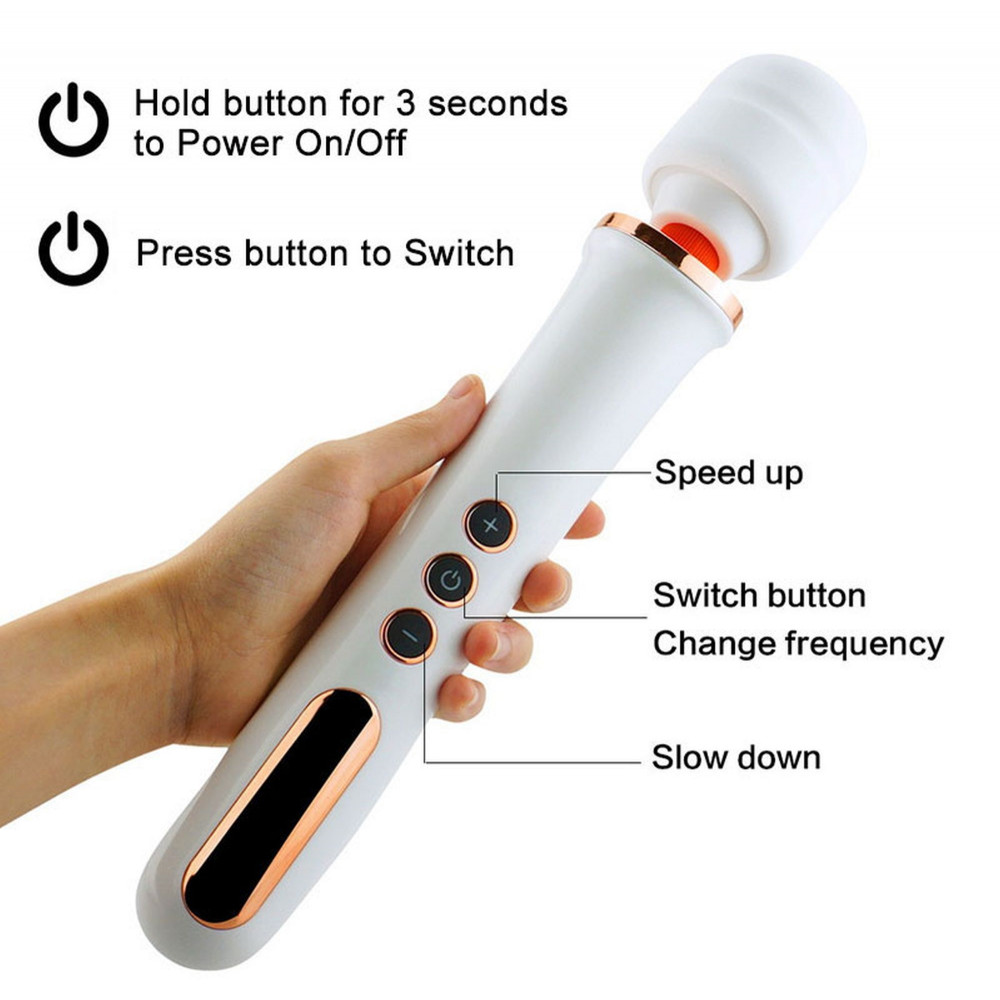 Вибратор - Вибромассажер Boss Series - Massager Super Powerful USB White 10 Function, BS2200011 6